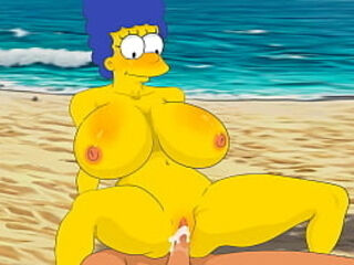 Marge on a nude beach !The Simpsons New Animation ಥ ಥ // Dsanimatin HENTAI !